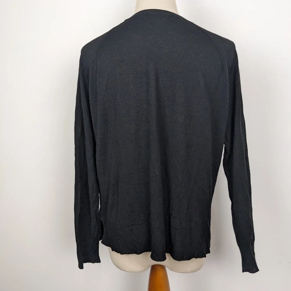 Zara fine knit sweater Black Medium - Picture 8 of 9